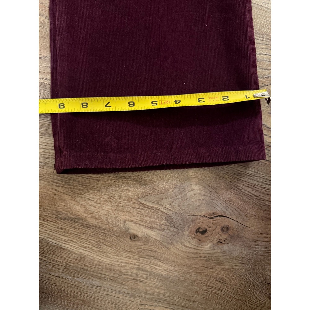 St. Johns Bay Size 12 Petite Boot Cut Corduroy -Burgundy - Picture 7 of 9